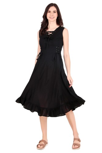 Robe sans manches volants - sans, à