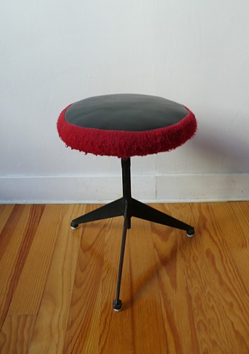 Tabouret metal skai - metal,