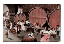 multiple children. La cellar à vin postcard 2367