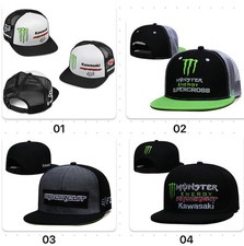 Unisex SnapBack Hat Flat Brim Kawasaki / Monster Moto/ Supercross Racing
