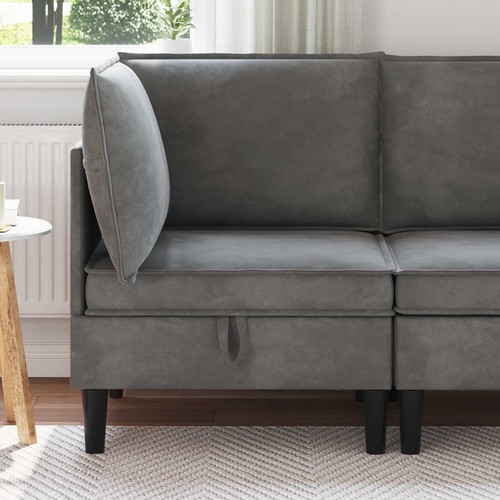 Sofa avec rangement velours - sofa,