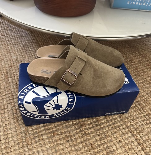 Birkenstock boston taupe gris - birkenstock, taupe/gris