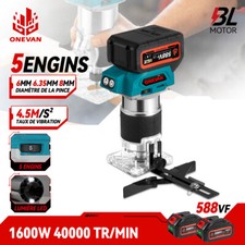 5Vitesses Affleureuse Défonceuse Électrique Routeur à Bois pour Makita batterie