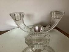 Bougeoir, double en cristal