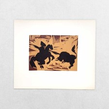 Pablo Picasso: Linogravures: Pique: 1962: Published Cercle D'Art: Linocut Boeck