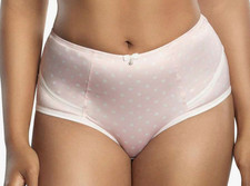PARFAIT Charlotte 6917 High Waist Brief Satin Panty L NEW  Pink Polka Dot