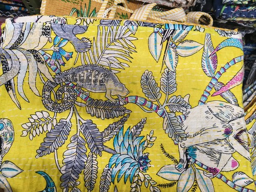 Couvre lit indien - kantha, en
