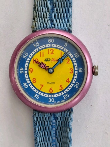 Montre vintage bleu - vintage, bleu/rose