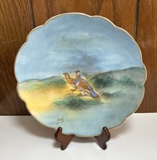 VINTAGE  LRL LAZEYRAS DUCK DECOR PLATE LIMOGES FRANCE 9” Signed By Artist