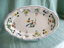 PLAT OVALE FAIENCE GIEN DECOR