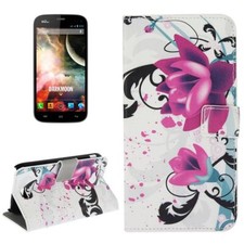 Étui de Protection Smartphone Sac Pochette Gatefold pour Mobile Wiko Moon Rétro