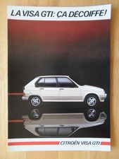 CITROEN VISA GTI orig 1985 French Mkt Sales Brochure