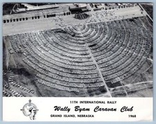 1968 GRAND ISLAND NE WALLY BYAM CARAVAN CLUB AIRSTREAM RALLY 4.25x5.5" POSTCARD