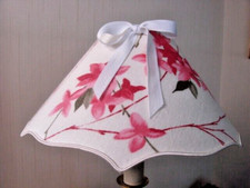 Abat-jour festonné  lin blanc