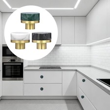 Poignée de tiroir en laiton et marbre pour armoire de cuisine, commode,