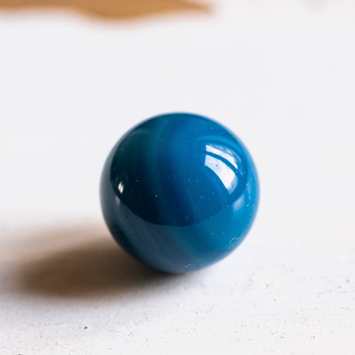 Boule agate bleue - bleue, 16-18mm