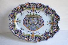 Ancien grand plat en faïence
