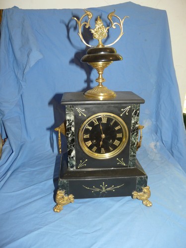 Pendule marbre napoléon iii - pendule,