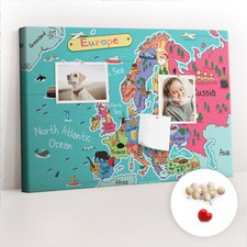 Tableau en liège Pour les notes Tableau d'affichage 60x40 Carte de l'Europe