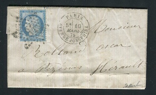 Rare lettre paris pour - de,