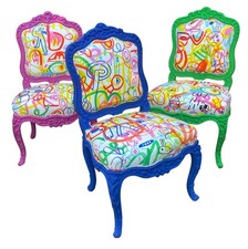 Suite de 3 chaises Napoléon III, de style Louis XV