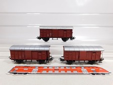 3X Märklin H0 AC 4605.3 Wagon De Fret Couvert K3 SBB CFF Brun #ED57-0,5