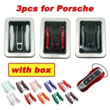 3PCS Smart Remote Key Case Cover Shell Fob w/ Box For Porsche Cayenne Panamera