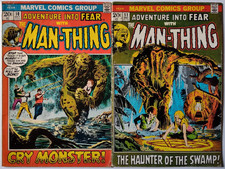FEAR #10 & 11 * 2 BOOK LOT * 1st SOLO MAN-THING * 1st NEXUS * KEY MARVEL HORROR