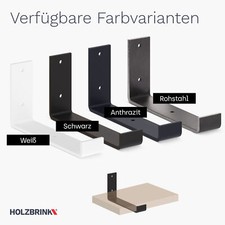 Holzbrink Support D'Étagère Coin Industriestahl Fixation pour Étagère Console