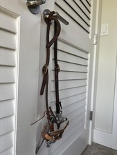 Wenger Leather Sliding One Ear Horse Headstall W/ Leather Hackamore