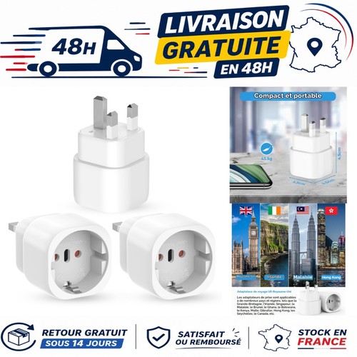 Adaptateur prise anglaise type - prise,