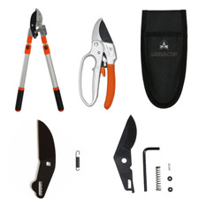 Lot Professionnel de jardin Coupe branches Sécateur et cisaille à crémaillère.