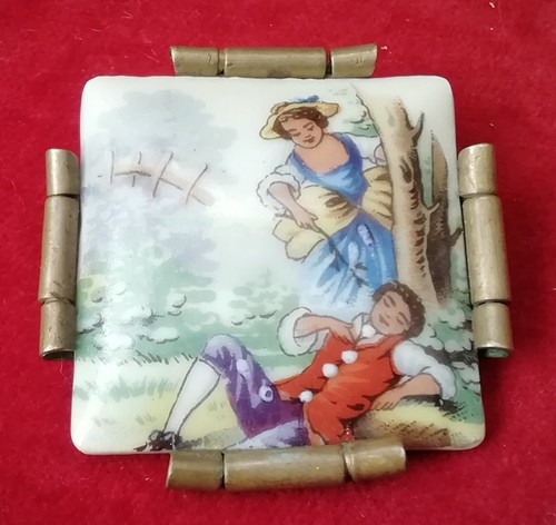 Ancienne broche porcelaine - broche,