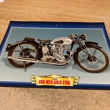 BSA 500 M24 gold Star 1938 fiche carte moto passion collection Atlas