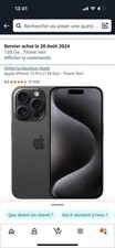 iphone 15 pro Noir Titane 128