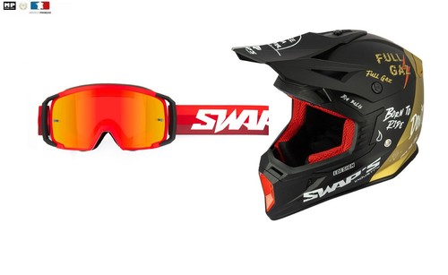Pack casque cross helmet moto - cross,