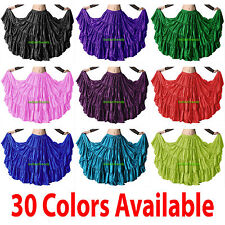 Satine 12 Verges 4 Tiered Jupe Belly Dance Skirt Danse Orientale Danse Du Ventre