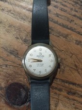 Ancienne Montre Femme MORTIMA Bracelet Cuir Noir en L’état pour pièces 