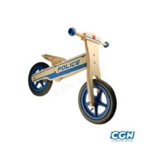 Velo sans pedale en bois ''draisienne'' -style police- bleu des 20 moisa 4 ans