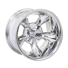 Roues Chrome Godfather GTW 12x7 Pour Chariot De Golf | Décalage 3:4 Motif 4/4