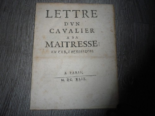 Rare mazarinade érotique - rare, 1649