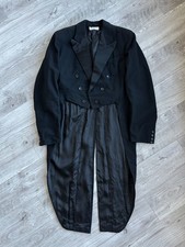 Antique 1940s vintage men's black rare tailcoat rare Size: M