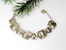 LILI LA PIE Link Bracelet ~ Silver Tone / Modernist / Minimalist ~ Gift For Her