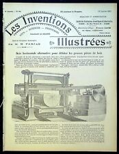 Journal les inventions illustrated n°96 ALTERNATIVE HORIZONTAL SAW FOR DEBITING