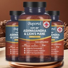 Ashwagandha & Lion’s Mane - Nervous System,Immune Health,Mood Support,Relaxation