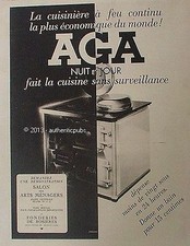 ADVERTISEMENT LA CUISINIERE AGA FONDERIES DE ROSIERES ART MENAGER 1937 FRENCH AD
