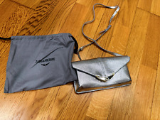 Zadig&Voltaire Borderline Embossed Metallic Clutch