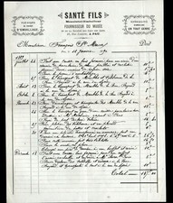 PAU (64) packaging boxes CARPENTRY / carpenter packer "SANTE Fils" 1890