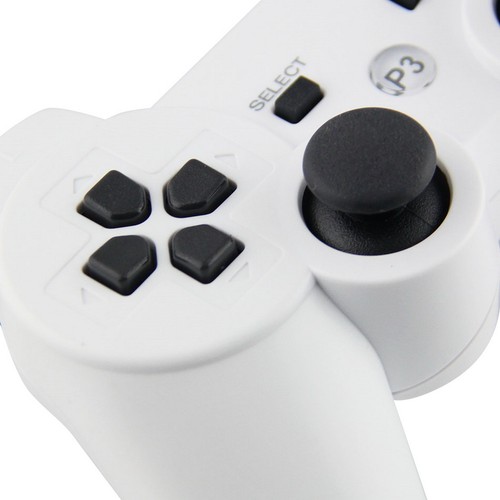 Manette ps3 blanche vibrante - ps3,