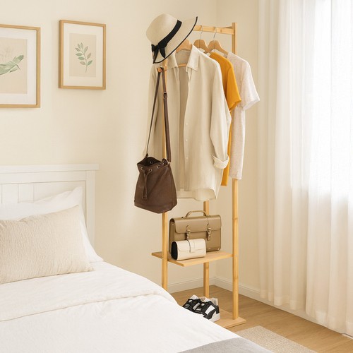 Porte manteau bambou sur - porte-manteau,